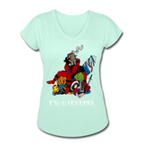 Character #38 Women's Tri-Blend V-Neck T-Shirt - mint