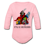Character #38 Organic Long Sleeve Baby Bodysuit - light pink