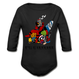 Character #38 Organic Long Sleeve Baby Bodysuit - black