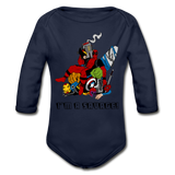 Character #38 Organic Long Sleeve Baby Bodysuit - dark navy