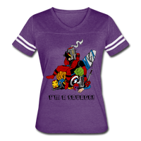 Character #38 Women’s Vintage Sport T-Shirt - vintage purple/white
