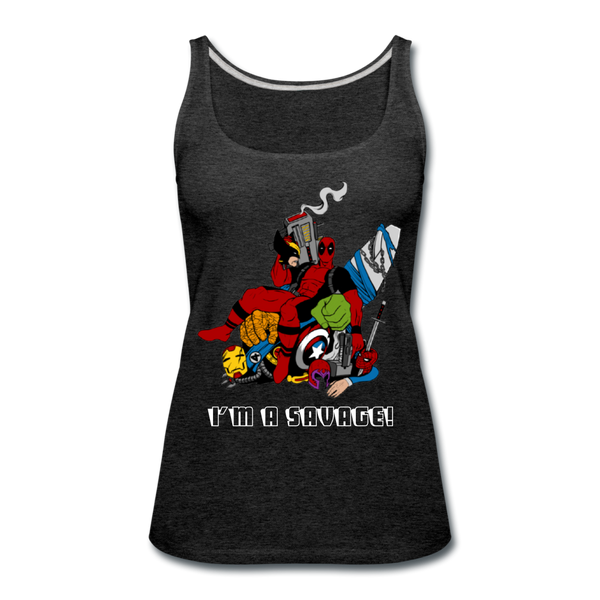 Character #38 Women’s Premium Tank Top - charcoal gray