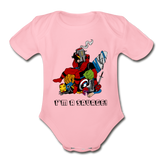 Character #38 Organic Short Sleeve Baby Bodysuit - light pink