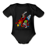 Character #38 Organic Short Sleeve Baby Bodysuit - black