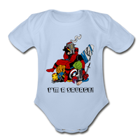 Character #38 Organic Short Sleeve Baby Bodysuit - sky
