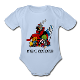 Character #38 Organic Short Sleeve Baby Bodysuit - sky