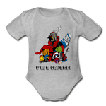 Character #38 Organic Short Sleeve Baby Bodysuit - heather gray