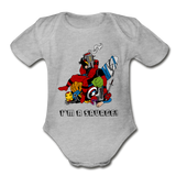 Character #38 Organic Short Sleeve Baby Bodysuit - heather gray