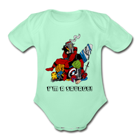 Character #38 Organic Short Sleeve Baby Bodysuit - light mint