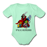 Character #38 Organic Short Sleeve Baby Bodysuit - light mint