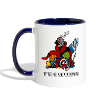 Character #38 Contrast Coffee Mug - white/cobalt blue