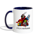 Character #38 Contrast Coffee Mug - white/cobalt blue