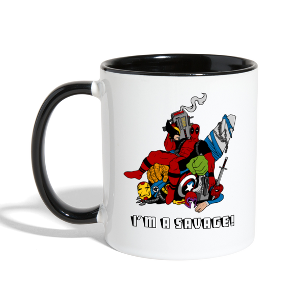 Character #38 Contrast Coffee Mug - white/black