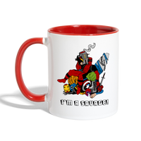 Character #38 Contrast Coffee Mug - white/red