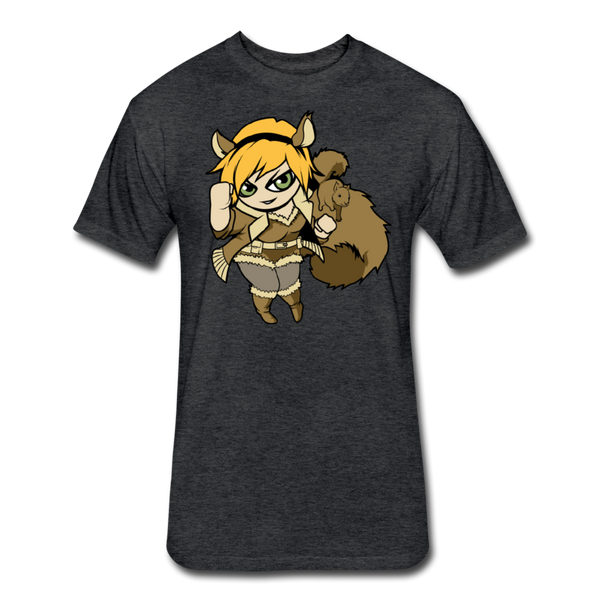 Character #39 Fitted Cotton/Poly T-Shirt by Next Level - heather black