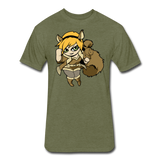 Character #39 Fitted Cotton/Poly T-Shirt by Next Level - heather military green