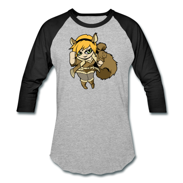 Character #39 Baseball T-Shirt - heather gray/black