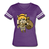 Character #39 Women’s Vintage Sport T-Shirt - vintage purple/white