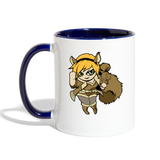Character #39 Contrast Coffee Mug - white/cobalt blue