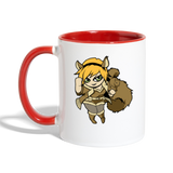 Character #39 Contrast Coffee Mug - white/red