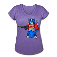 Character #40 Women's Tri-Blend V-Neck T-Shirt - purple heather