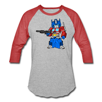 Character #40 Baseball T-Shirt - heather gray/red