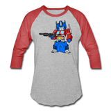 Character #40 Baseball T-Shirt - heather gray/red