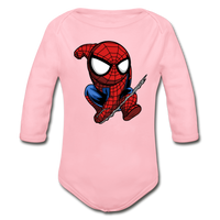 Character #41 Organic Long Sleeve Baby Bodysuit - light pink