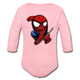Character #41 Organic Long Sleeve Baby Bodysuit - light pink