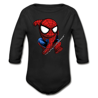 Character #41 Organic Long Sleeve Baby Bodysuit - black