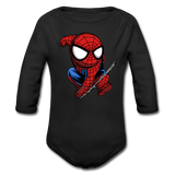 Character #41 Organic Long Sleeve Baby Bodysuit - black