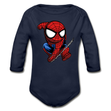 Character #41 Organic Long Sleeve Baby Bodysuit - dark navy