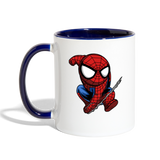 Character #41 Contrast Coffee Mug - white/cobalt blue