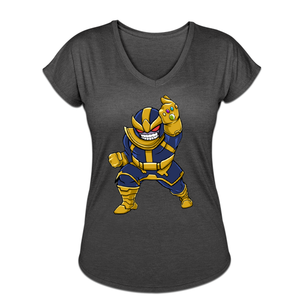 Character #42 Women's Tri-Blend V-Neck T-Shirt - deep heather