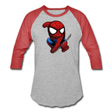 Character #41 Baseball T-Shirt - heather gray/red