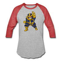 Character #42 Baseball T-Shirt - heather gray/red