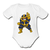 Character #42 Organic Short Sleeve Baby Bodysuit - white