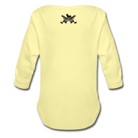 Character #42 Organic Long Sleeve Baby Bodysuit - washed yellow