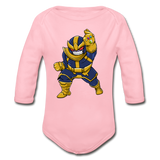 Character #42 Organic Long Sleeve Baby Bodysuit - light pink