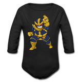 Character #42 Organic Long Sleeve Baby Bodysuit - black