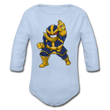 Character #42 Organic Long Sleeve Baby Bodysuit - sky
