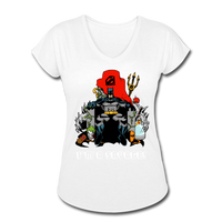 Character #43 Women's Tri-Blend V-Neck T-Shirt - white