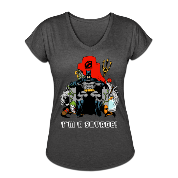 Character #43 Women's Tri-Blend V-Neck T-Shirt - deep heather