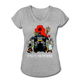 Character #43 Women's Tri-Blend V-Neck T-Shirt - heather gray