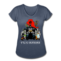 Character #43 Women's Tri-Blend V-Neck T-Shirt - navy heather