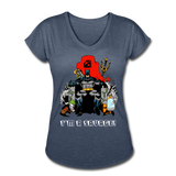 Character #43 Women's Tri-Blend V-Neck T-Shirt - navy heather