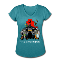 Character #43 Women's Tri-Blend V-Neck T-Shirt - heather turquoise