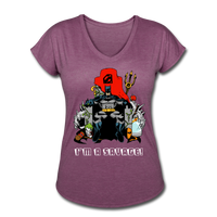 Character #43 Women's Tri-Blend V-Neck T-Shirt - heather plum