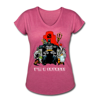 Character #43 Women's Tri-Blend V-Neck T-Shirt - heather raspberry