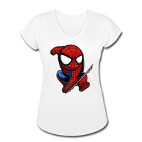 Character #41 Women's Tri-Blend V-Neck T-Shirt - white